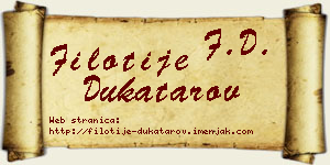 Filotije Dukatarov vizit kartica